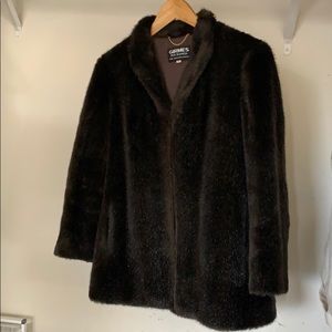 Faux fur brown jacket